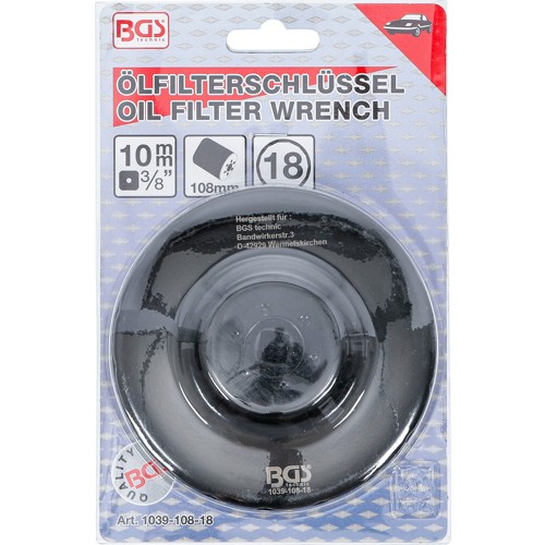 BGS Ölfilterschlüssel | 18-kant | Ø 108 mm | für Renault