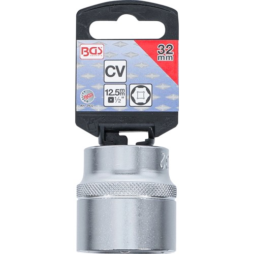 BGS Steckschlüssel-Einsatz Sechskant | Antrieb Innenvierkant 12,5 mm (1/2"") | SW 32 mm