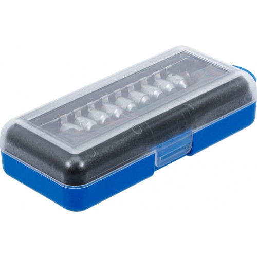 BGS Bit-Einsatz-Satz | Antrieb Innenvierkant 6,3 mm (1/4"") | TS-Profil (für Torx Plus) mit Bohrung | 9-tlg.