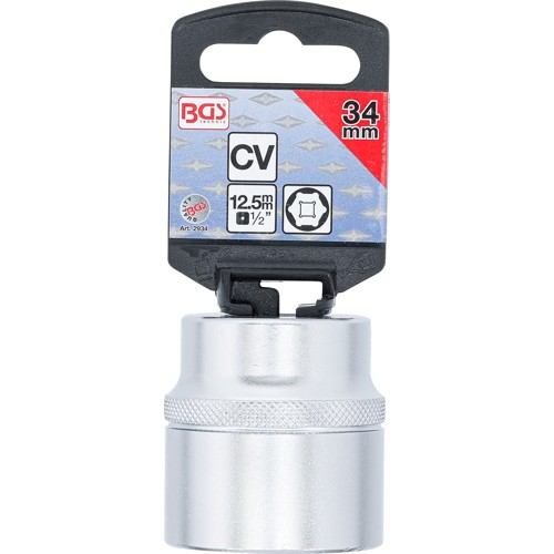 BGS Steckschlüssel-Einsatz Sechskant | Antrieb Innenvierkant 12,5 mm (1/2"") | SW 34 mm