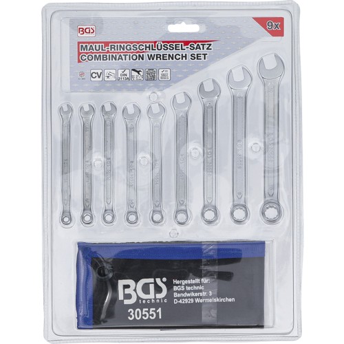 BGS Maul-Ringschlüssel-Satz | SW 4 - 10 mm | 9-tlg.