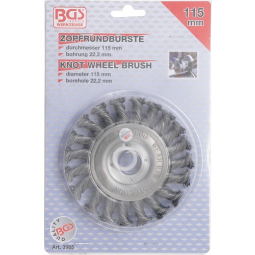 BGS Scheibenbürste / Zopfrundbürste | Ø 115 mm