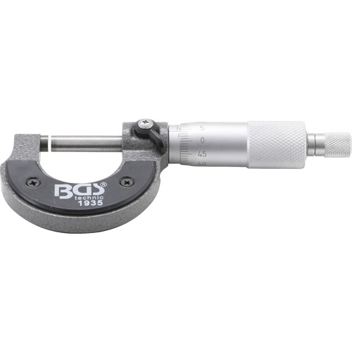 BGS Bügelmessschraube in Holzkassette | Genauigkeit 0,01 mm | 0 - 25 mm