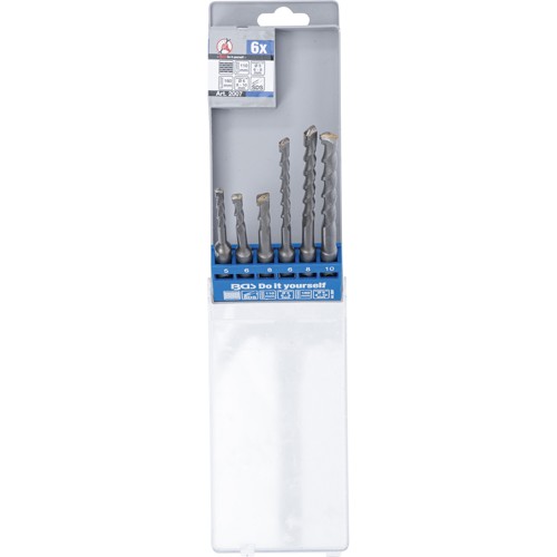 BGS Hammer-Bohrer-Satz | SDS-Schaft, Hartmetallspitze | 5 - 10 mm | 6-tlg.