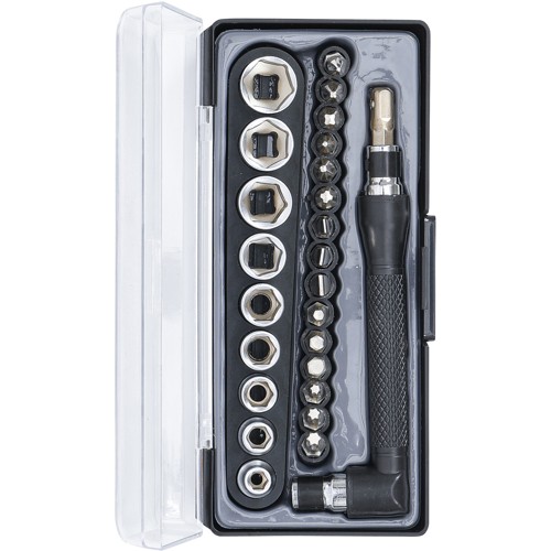 BGS Bit- und Steckschlüssel-/Winkelschrauber-Satz | Antrieb 6,3 mm (1/4"") | 26-tlg.