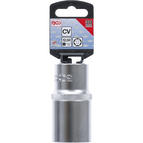 BGS Steckschlüssel-Einsatz Sechskant, tief | Antrieb Innenvierkant 12,5 mm (1/2"") | SW 30 mm