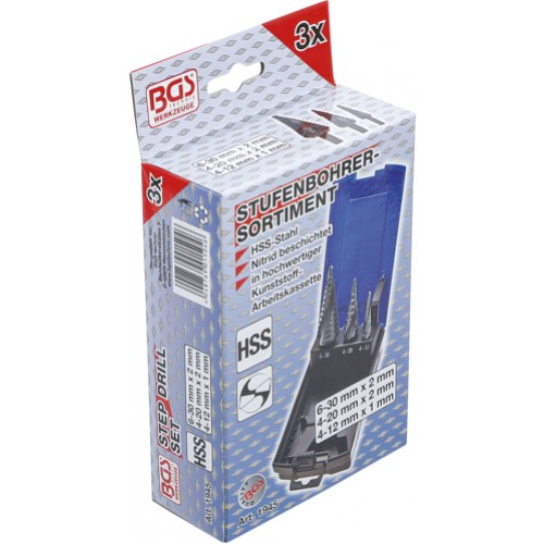 BGS Stufenbohrer-Satz | Ø 4 - 30 mm | 3-tlg.