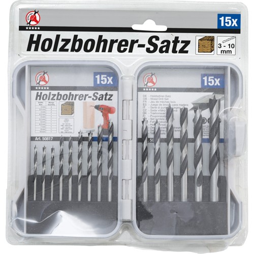 BGS Holz-Bohrer-Satz | 3 - 10 mm | 15-tlg.