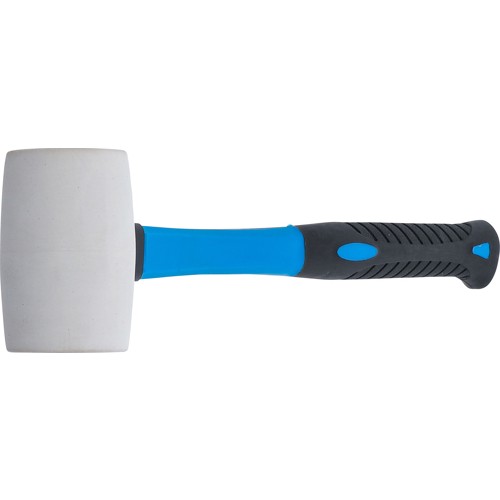 BGS Gummihammer | Fiberglasstiel | weißer Kopf | Ø 48 mm | 250 g