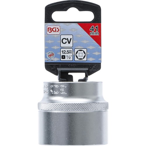 BGS Steckschlüssel-Einsatz Sechskant | Antrieb Innenvierkant 12,5 mm (1/2"") | SW 41 mm