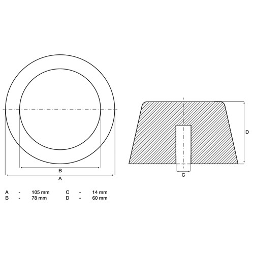 BGS Gummiauflage | für Hebebühnen | Ø 105 mm
