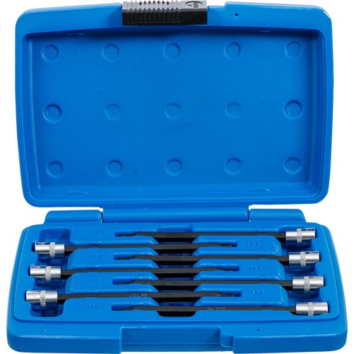 BGS Bit-Einsatz-Sortiment | Antrieb Innenvierkant 6,3 mm (1/4"") | T-Profil (für Torx) mit Kugelkopf T10 - T40 | 7-tlg.