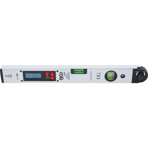 BGS Digitaler LCD-Winkelmesser mit Wasserwaage | 450 mm