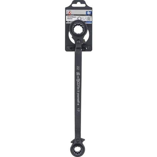 BGS Gerüstbauer-Knarre | 4-in-1 | SW 14 - 17 - 19 - 22 mm