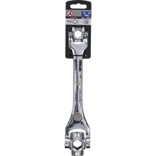 BGS Spezialschlüssel | 8-in-1 | Abtrieb Sechskant SW 12 - 19 mm