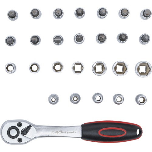 BGS Steckschlüssel-Satz | Antrieb 6,3 mm (1/4"") | SW 4 - 13 mm | 27-tlg.