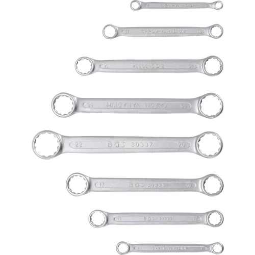 BGS Doppel-Ringschlüssel-Satz | extra flach | SW 6 - 22 mm | 8-tlg.
