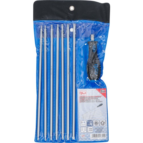 BGS Schraubendreher-Satz mit Wechselklingen | T-Profil (für Torx) / TS-Profil (für Torx Plus) | 8-tlg.