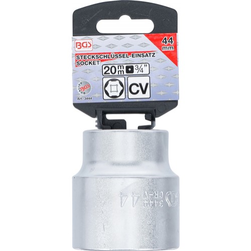 BGS Steckschlüssel-Einsatz Sechskant | Antrieb Innenvierkant 20 mm (3/4"") | SW 44 mm