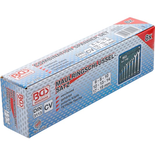 BGS Maul-Ringschlüssel-Satz | SW 6 - 19 mm | 8-tlg.