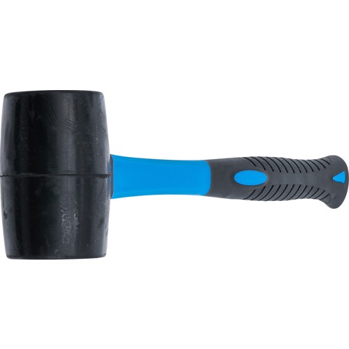 BGS Gummihammer | Fiberglasstiel | schwarzer Kopf | Ø 60 mm | 500 g