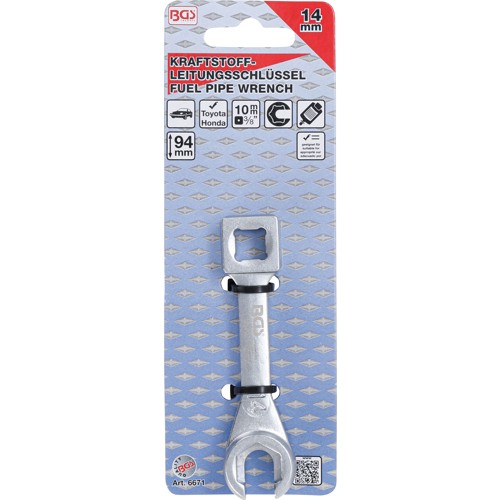 BGS Kraftstoff-Leitungsschlüssel | für Toyota & Honda | 14 mm