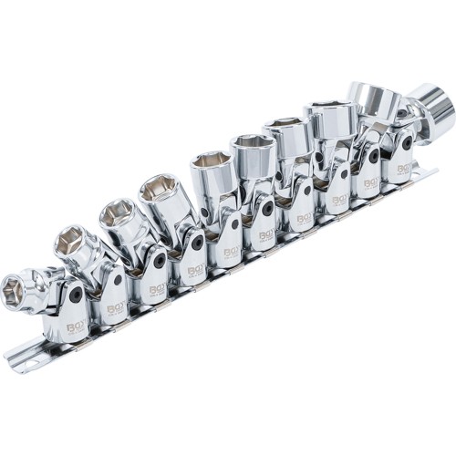 BGS Kardangelenk-Einsatz-Satz Sechskant | Antrieb Innenvierkant 10 mm (3/8"") | SW 10 - 19 mm | 10-tlg.