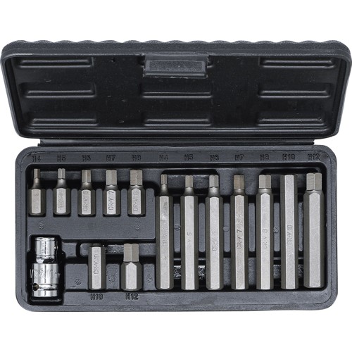 BGS Bit-Satz | Antrieb Außensechskant 10 mm (3/8"") | Innensechskant 15-tlg.