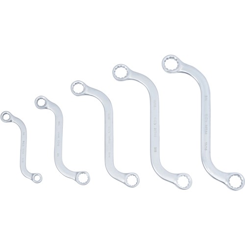BGS S-Form Doppel-Ringschlüssel-Satz | Zollgrößen | SW 3/8"" - 3/4"" | 5-tlg.