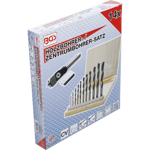 BGS Holzbohrer-/Zentrumbohrer-Satz | 14-tlg.