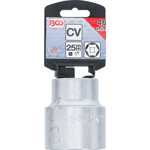 BGS Steckschlüssel-Einsatz Sechskant | Antrieb Innenvierkant 25 mm (1"") | SW 46 mm