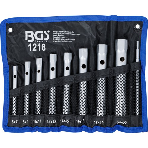 BGS Rohrsteckschlüssel-Satz | SW 6 x 7 - 20 x 22 mm | 9-tlg.