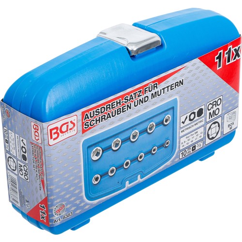 BGS Ausdreh-Satz für Schrauben und Muttern | 10 mm (3/8"") | metrisch | 11-tlg.