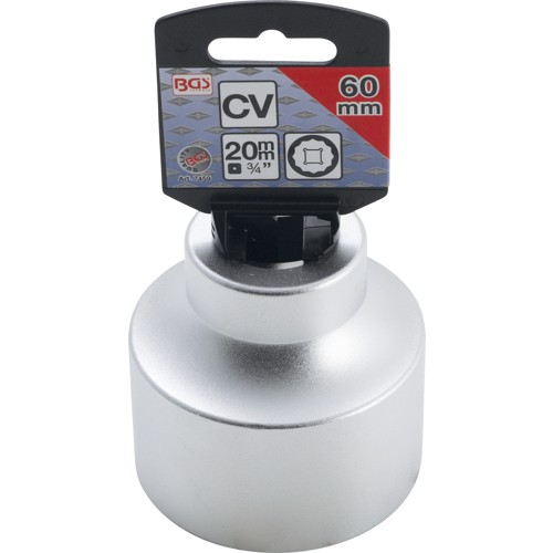 BGS Steckschlüssel-Einsatz Zwölfkant | Antrieb Innenvierkant 20 mm (3/4"") | SW 60 mm