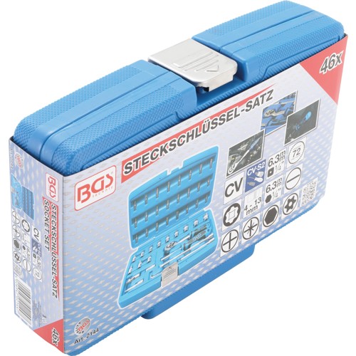 BGS Steckschlüssel-Satz | Antrieb 6,3 mm (1/4"") | 46-tlg.