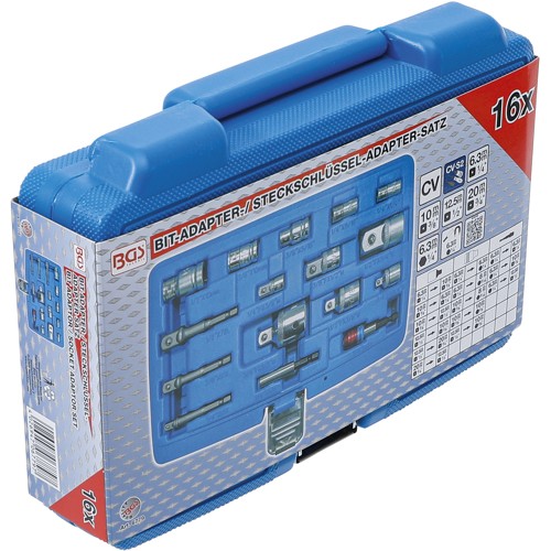 BGS Bit-Adapter- / Steckschlüssel-Adapter-Satz | 16-tlg.