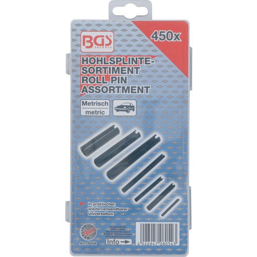 BGS Hohlsplinte-/Federstifte-Sortiment | 450-tlg.