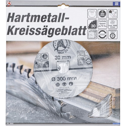 BGS Hartmetall-Kreissägeblatt | Ø 300 x 30 x 3,2 mm | 30 Zähne