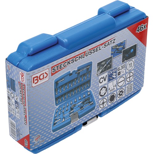 BGS Steckschlüssel-Satz | Antrieb 6,3 mm (1/4"") | 46-tlg.