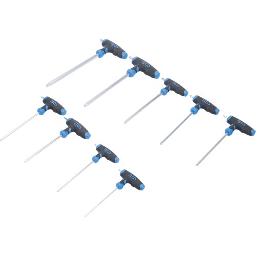 BGS T-Griff-Schlüssel-Satz | T-Profil (für Torx) T10 - T50 | 9-tlg.