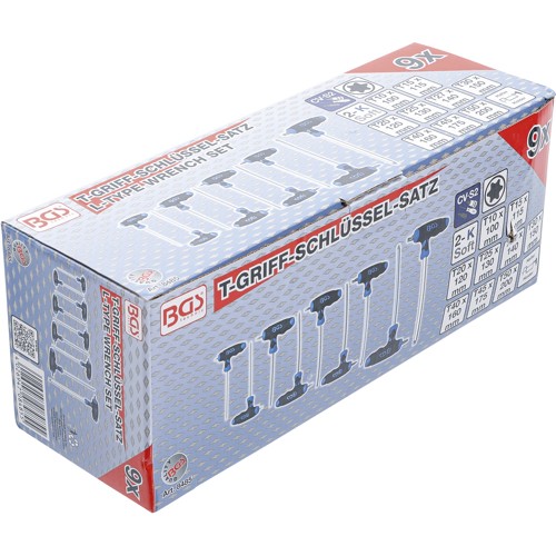 BGS T-Griff-Schlüssel-Satz | T-Profil (für Torx) T10 - T50 | 9-tlg.