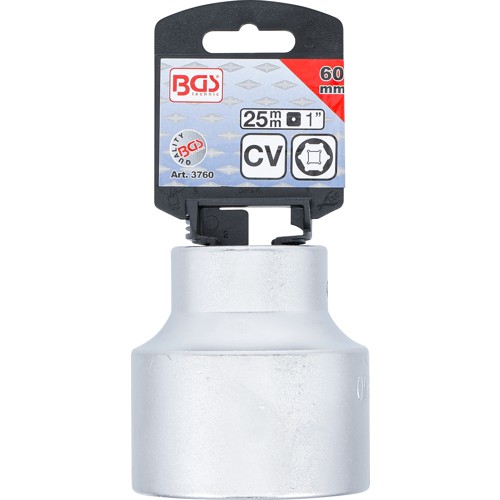 BGS Steckschlüssel-Einsatz Sechskant | Antrieb Innenvierkant 25 mm (1"") | SW 60 mm