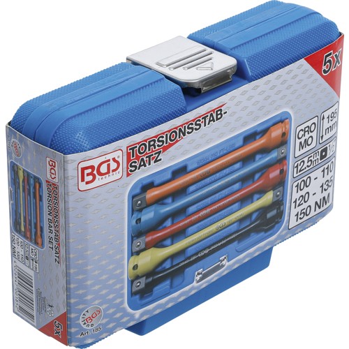 BGS Torsionsstab-Satz | 12,5 mm (1/2"") | 100 - 150 Nm | 5-tlg.