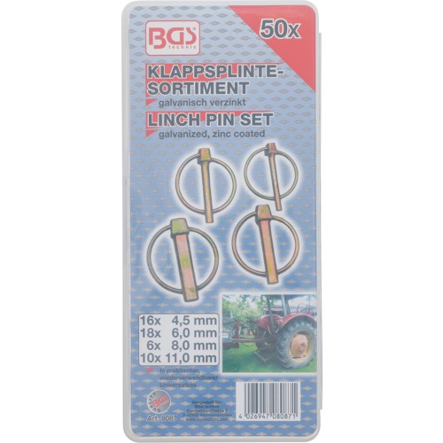 BGS Klappsplinte-Sortiment | 50-tlg.