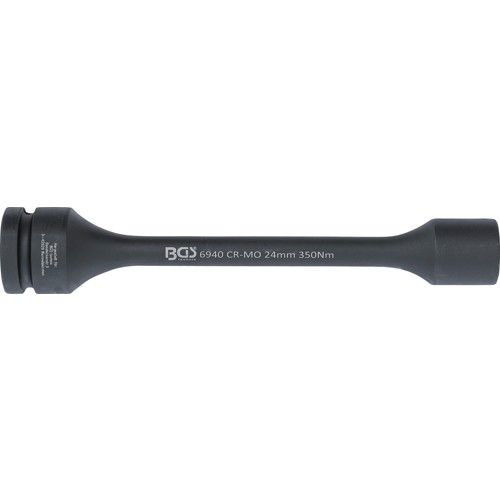BGS Torsions-Kraft-Steckschlüssel-Einsatz Sechskant | Antrieb Innenvierkant 25 mm (1"") | SW 24 mm | 350 Nm