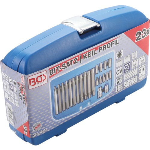 BGS Bit-Satz | Antrieb Außensechskant 10 mm (3/8"") | Keil-Profil (für Ribe) | 22-tlg.