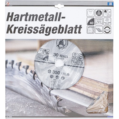 BGS Hartmetall-Kreissägeblatt | Ø 350 x 30 x 3,4 mm | 40 Zähne