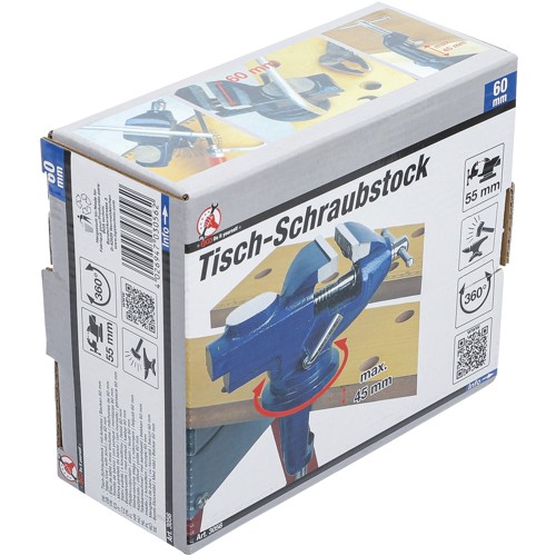 BGS Tisch-Schraubstock | mit Amboss | Backen 60 mm