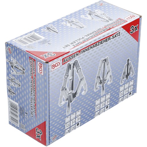 BGS Abzieher-Satz, 2-/3-armig | 100 / 120 / 150 mm | 3-tlg.