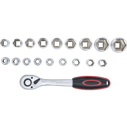 BGS Steckschlüssel-Satz | Antrieb 12,5 mm (1/2"") | SW 8 - 32 mm | 19-tlg.